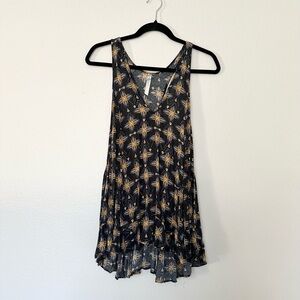 FREE PEOPLE Sz M Flowy Racerback Tunic Tank